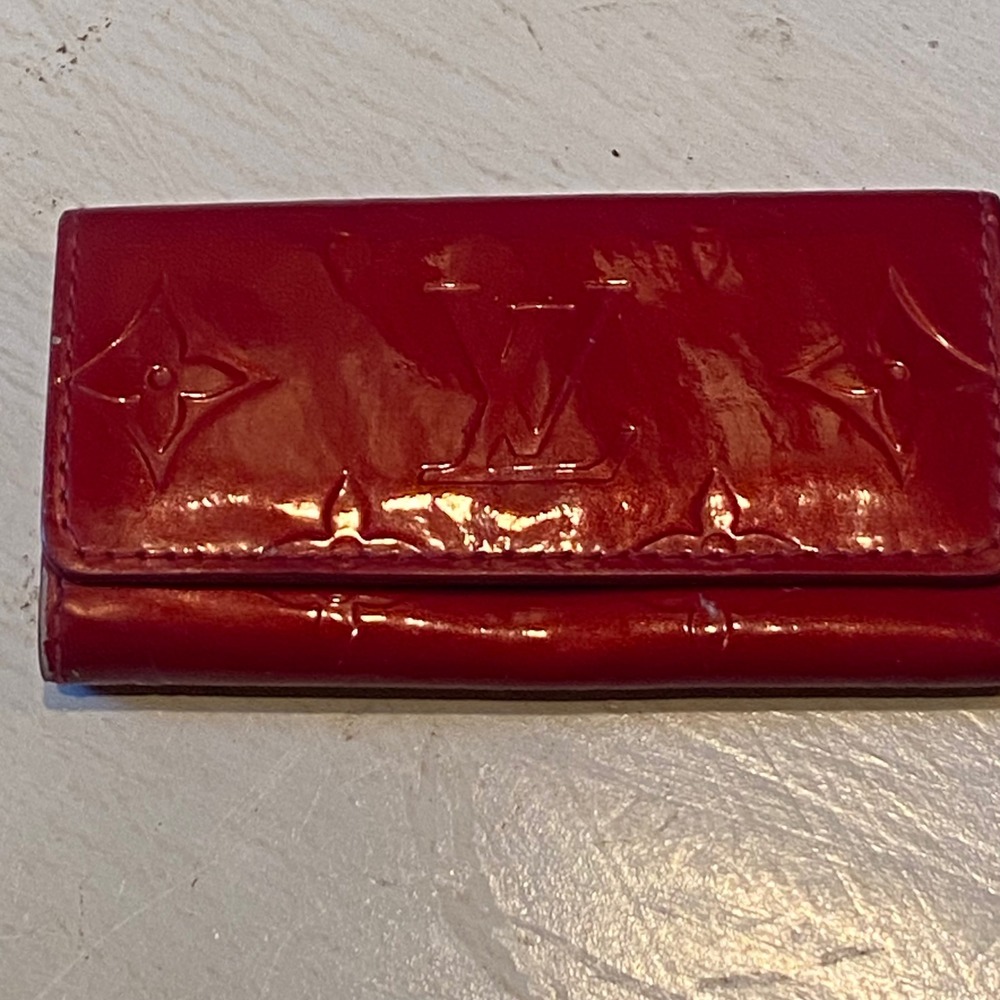 Louis Vuitton Red Patent Monogram Key & Card Holder